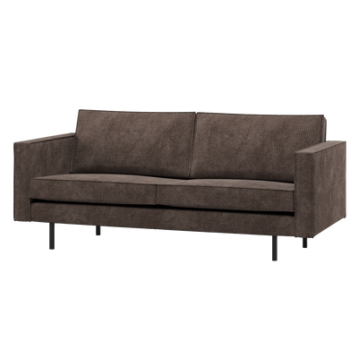 RODEO 2,5-SEATER SOFA RIB FABRIC BROWN