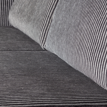 Laden Sie das Bild in den Galerie-Viewer, RODEO 2,5 SEATER SOFA STRIPE BLACK/GREY