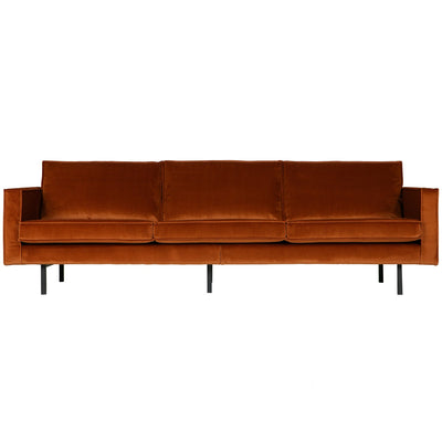 RODEO SOFA 3-SEATER VELVET RUST