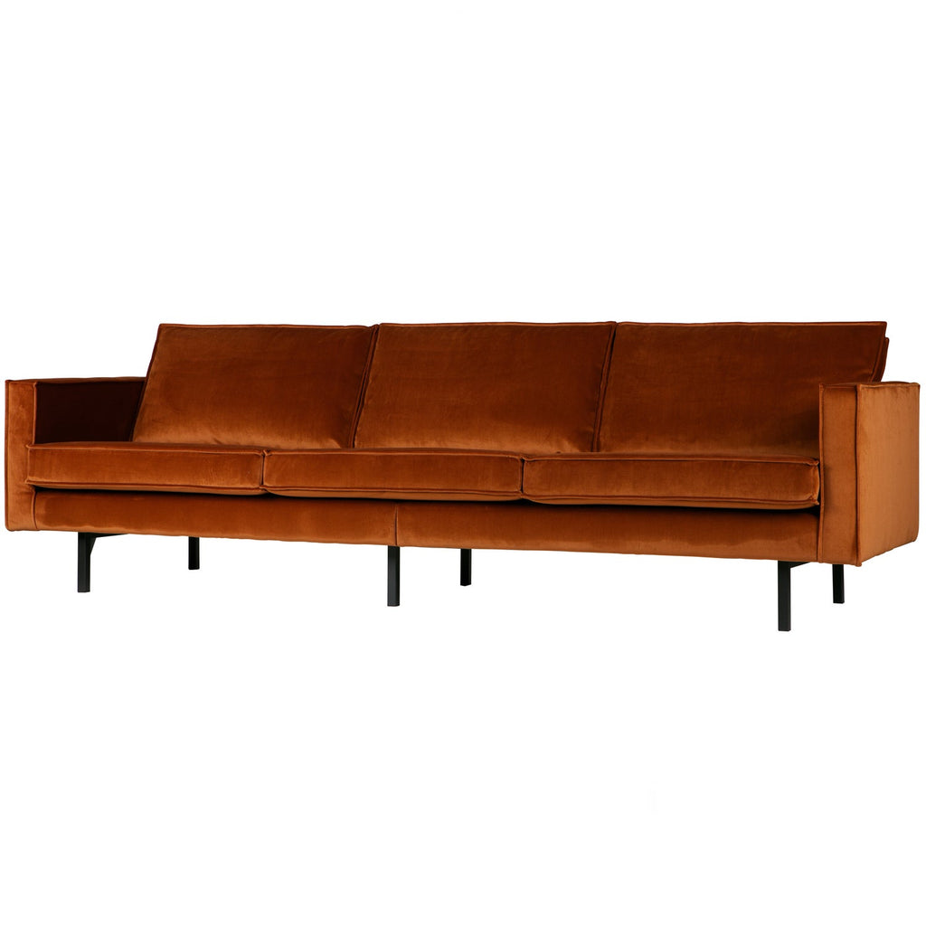 RODEO SOFA 3-SEATER VELVET RUST