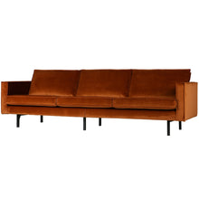 Laden Sie das Bild in den Galerie-Viewer, RODEO SOFA 3-SEATER VELVET RUST