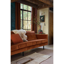 Laden Sie das Bild in den Galerie-Viewer, RODEO SOFA 3-SEATER VELVET RUST