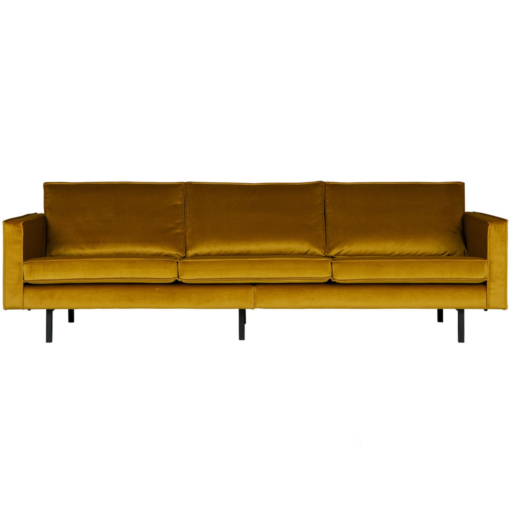 RODEO SOFA 3-SEATER VELVET OCHRE YELLOW
