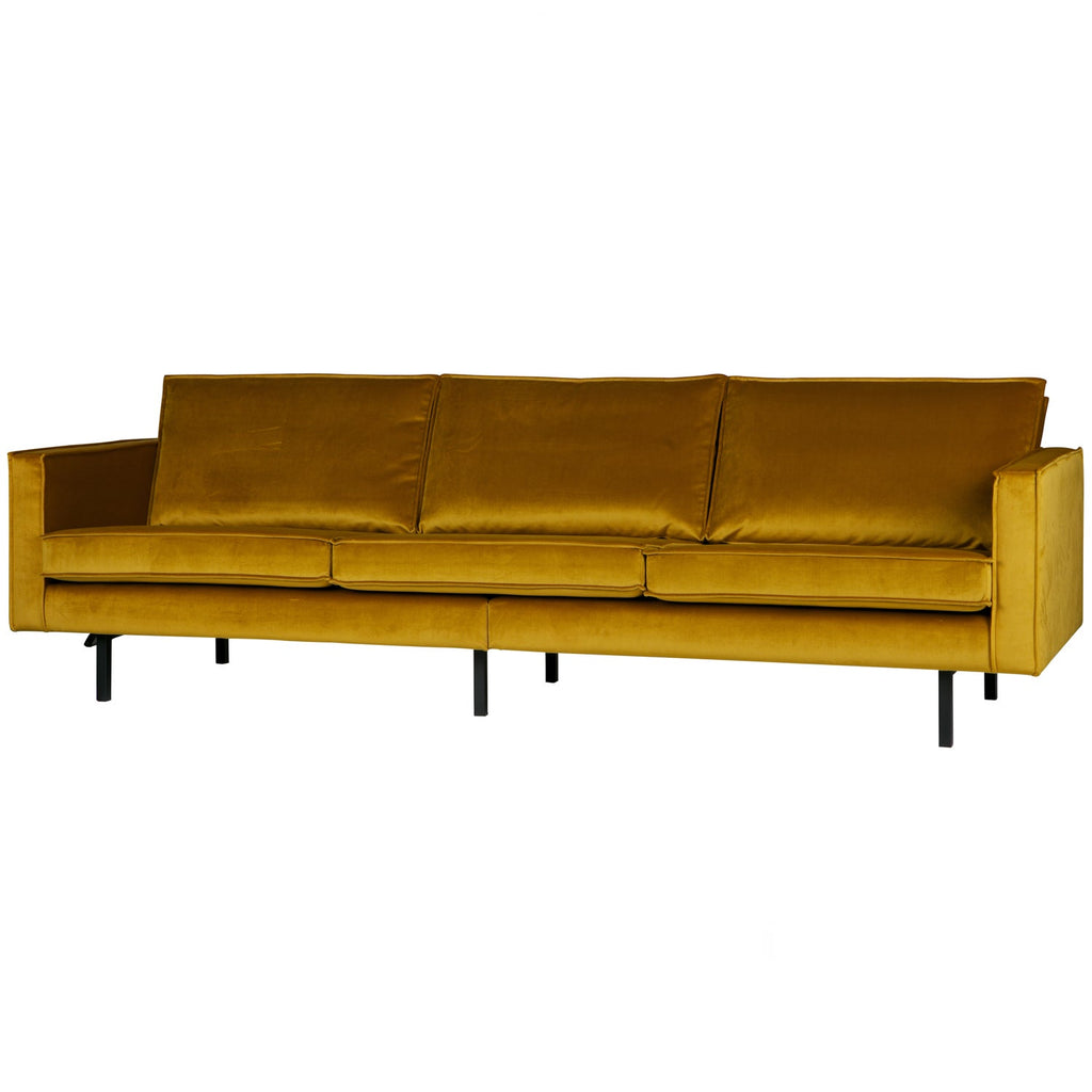 RODEO SOFA 3-SEATER VELVET OCHRE YELLOW