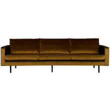 Laden Sie das Bild in den Galerie-Viewer, RODEO SOFA 3-SEATER VELVET HONEY YELLOW