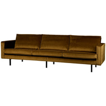 Laden Sie das Bild in den Galerie-Viewer, RODEO SOFA 3-SEATER VELVET HONEY YELLOW
