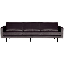 Laden Sie das Bild in den Galerie-Viewer, RODEO SOFA 3-SEATER VELVET ANTHRACITE