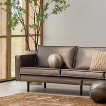 Carica l'immagine nel visualizzatore di Gallery, RODEO SOFA 3-SEATER METALLIC COPPER BROWN
