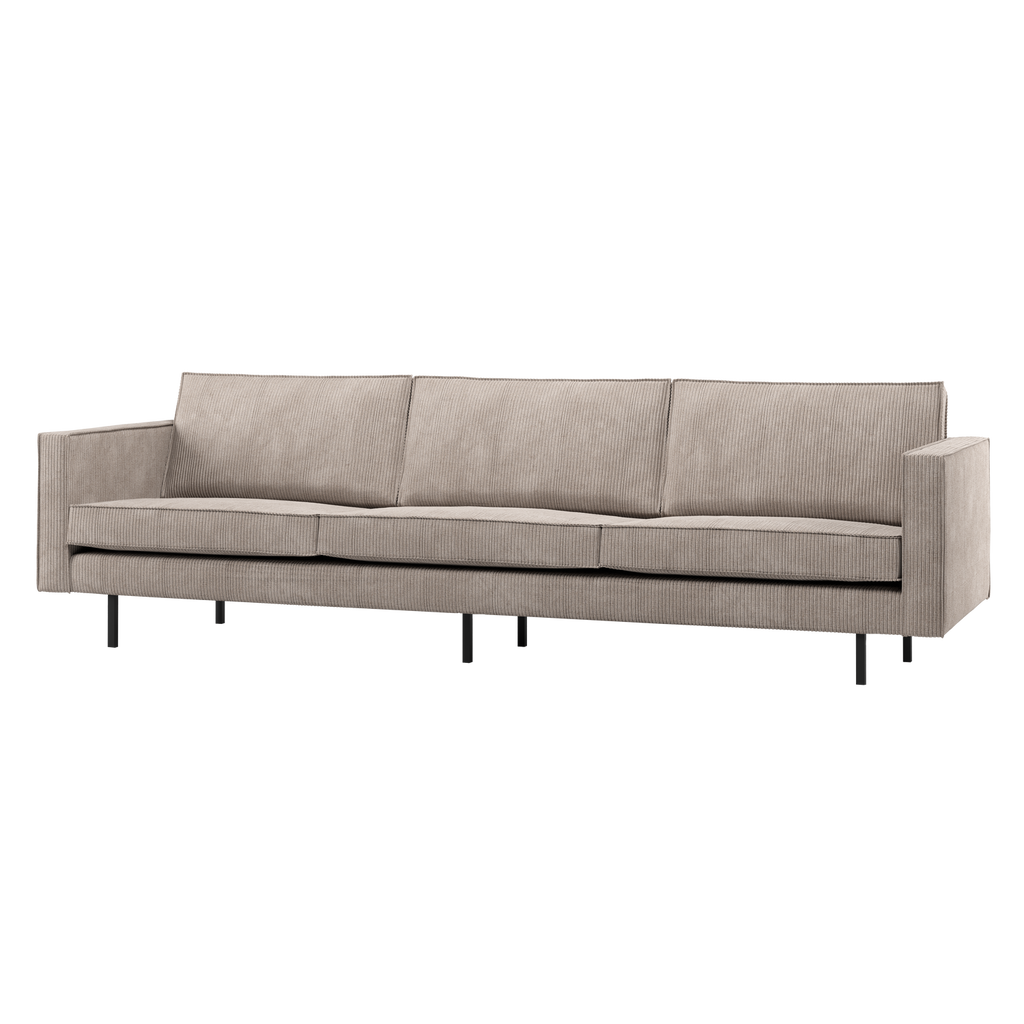 RODEO SOFA 3-SEATER RIB FABRIC DARK SAND