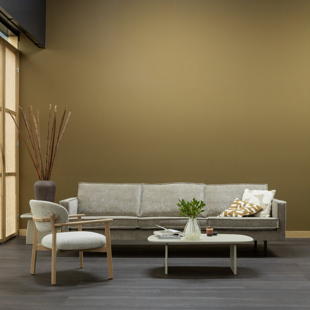 RODEO SOFA 3-SEATER RIB FABRIC DARK SAND