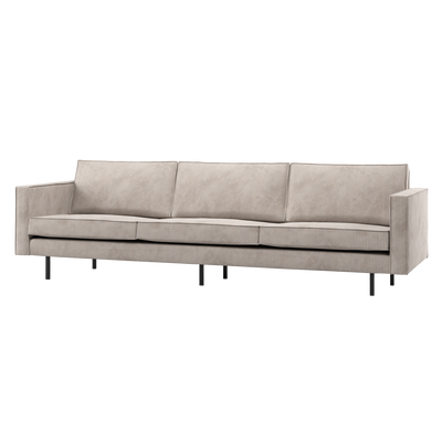 RODEO SOFA 3-SEATER RIB FABRIC ECRU