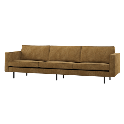 RODEO SOFA 3-SEATER RIB FABRIC HONEY YELLOW