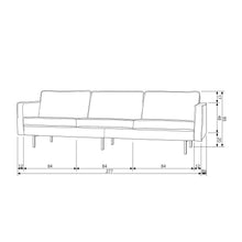 Cargar imagen en el visor de la galería, RODEO SOFA 3-SEATER VELVET TAUPE