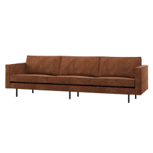 Laden Sie das Bild in den Galerie-Viewer, RODEO SOFA 3-SEATER RIB FABRIC RUST BROWN