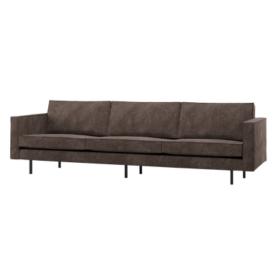 RODEO SOFA 3-SEATER RIB FABRIC BROWN