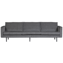 Laden Sie das Bild in den Galerie-Viewer, RODEO SOFA 3-SEATER STRIPE BLACK/GREY