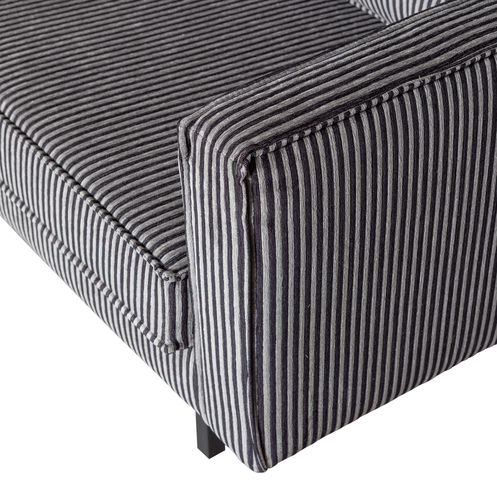 RODEO SOFA 3-SEATER STRIPE BLACK/GREY