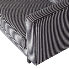 Laden Sie das Bild in den Galerie-Viewer, RODEO SOFA 3-SEATER STRIPE BLACK/GREY