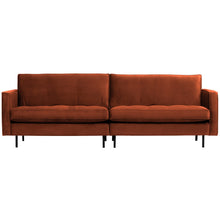 Laden Sie das Bild in den Galerie-Viewer, RODEO CLASSIC 3-SEATER SOFA VELVET RUST