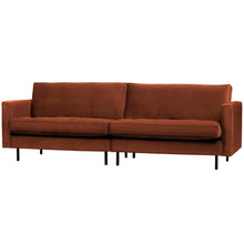 Laden Sie das Bild in den Galerie-Viewer, RODEO CLASSIC 3-SEATER SOFA VELVET RUST