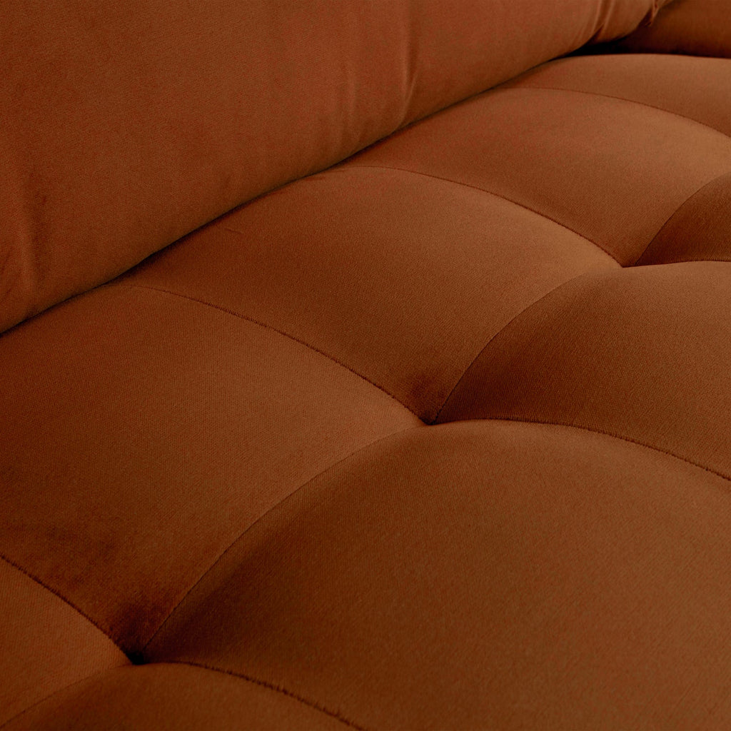 RODEO CLASSIC 3-SEATER SOFA VELVET RUST