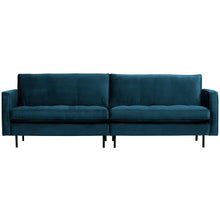 Laden Sie das Bild in den Galerie-Viewer, RODEO CLASSIC 3-SEATER SOFA VELVET BLUE