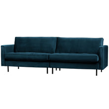 Laden Sie das Bild in den Galerie-Viewer, RODEO CLASSIC 3-SEATER SOFA VELVET BLUE