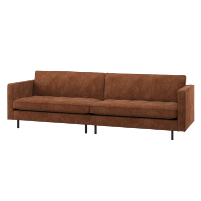 RODEO CLASSIC 3-SEATER SOFA RIB FABRIC RUST BROWN