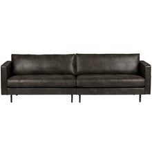 Laden Sie das Bild in den Galerie-Viewer, RODEO CLASSIC SOFA 3-SEATER ECO LEATHER BLACK