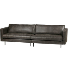 Laden Sie das Bild in den Galerie-Viewer, RODEO CLASSIC SOFA 3-SEATER ECO LEATHER BLACK