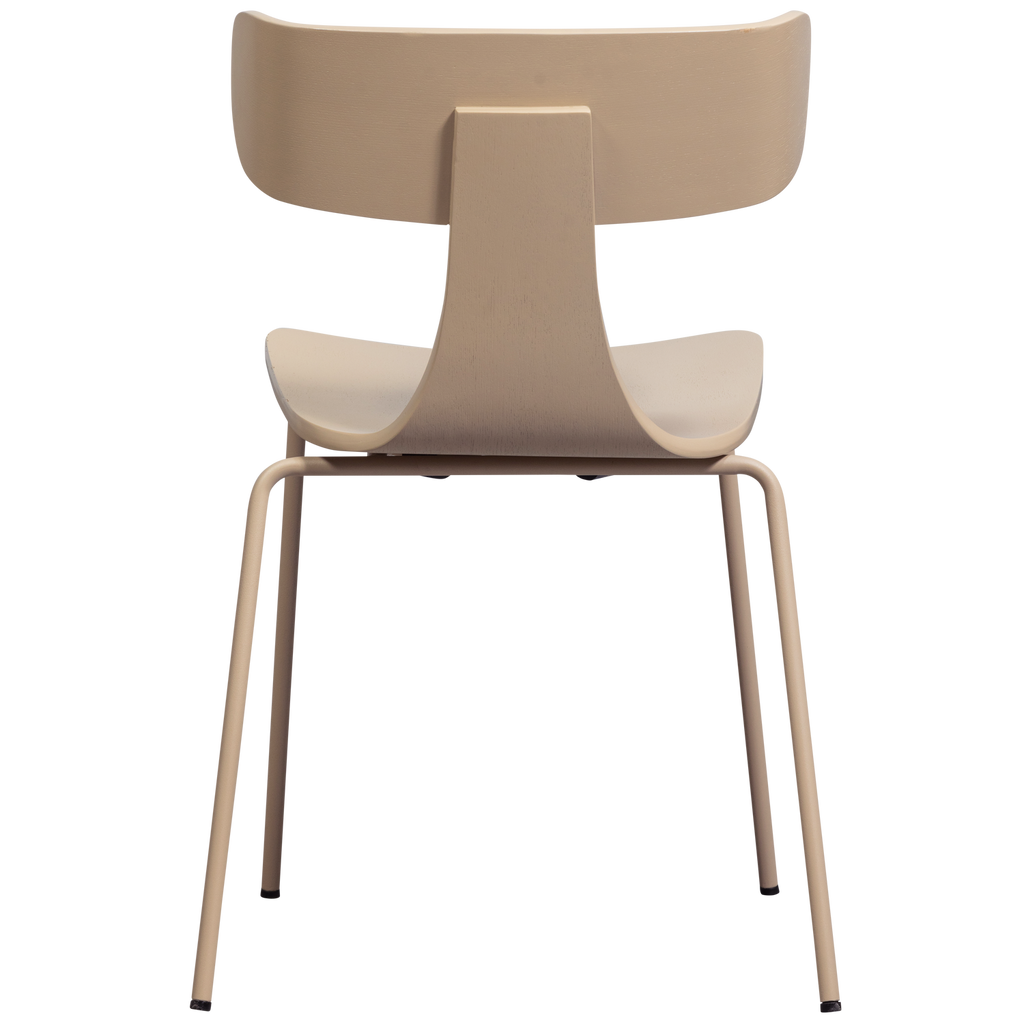 FORM WOODEN CHAIR WITH METAL LEGS SAND
