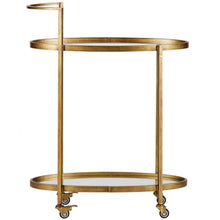 Laden Sie das Bild in den Galerie-Viewer, PUSH TROLLEY METAL ANTIQUE BRASS