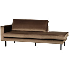 Laden Sie das Bild in den Galerie-Viewer, RODEO DAYBED LEFT VELVET TAUPE