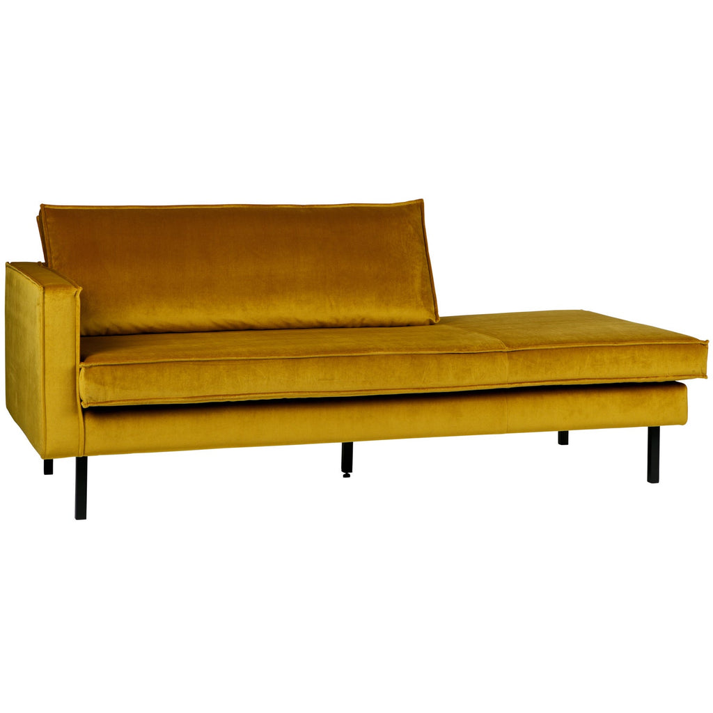 RODEO DAYBED LEFT VELVET OCHRE YELLOW