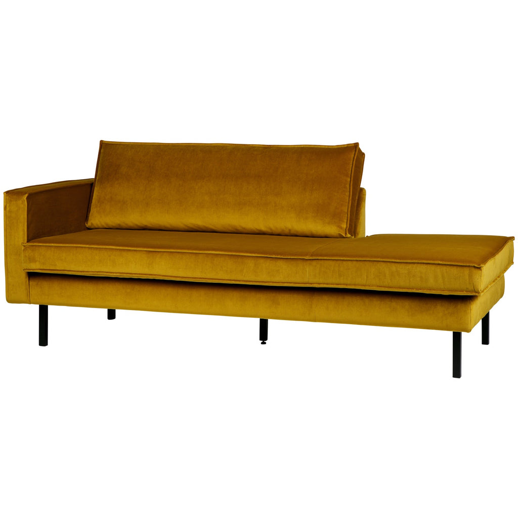 RODEO DAYBED LEFT VELVET OCHRE YELLOW