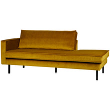 Laden Sie das Bild in den Galerie-Viewer, RODEO DAYBED LEFT VELVET OCHRE YELLOW