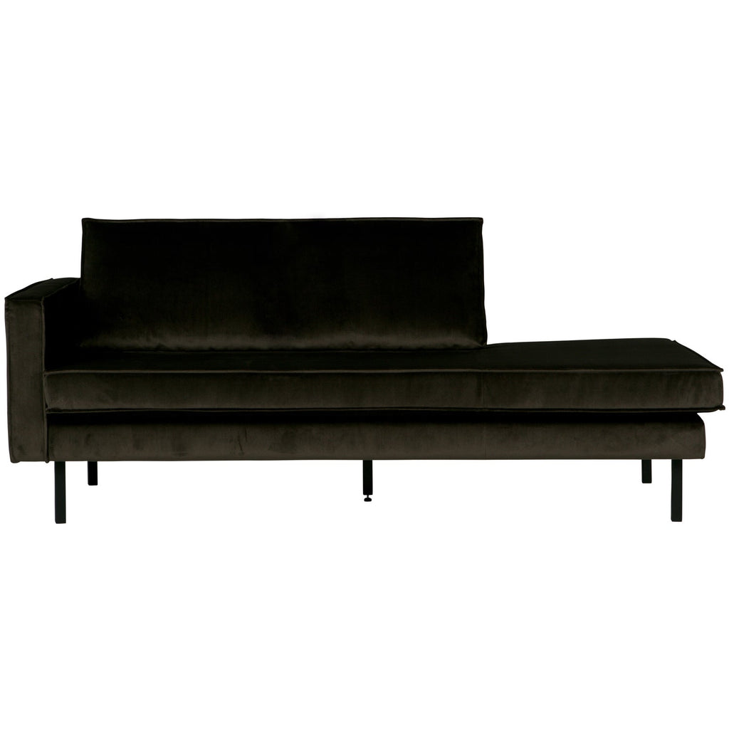 RODEO DAYBED LEFT VELVET DARK GREEN