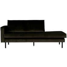 Laden Sie das Bild in den Galerie-Viewer, RODEO DAYBED LEFT VELVET DARK GREEN