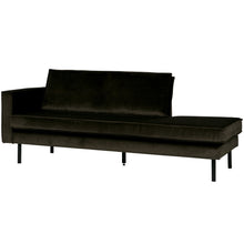 Laden Sie das Bild in den Galerie-Viewer, RODEO DAYBED LEFT VELVET DARK GREEN