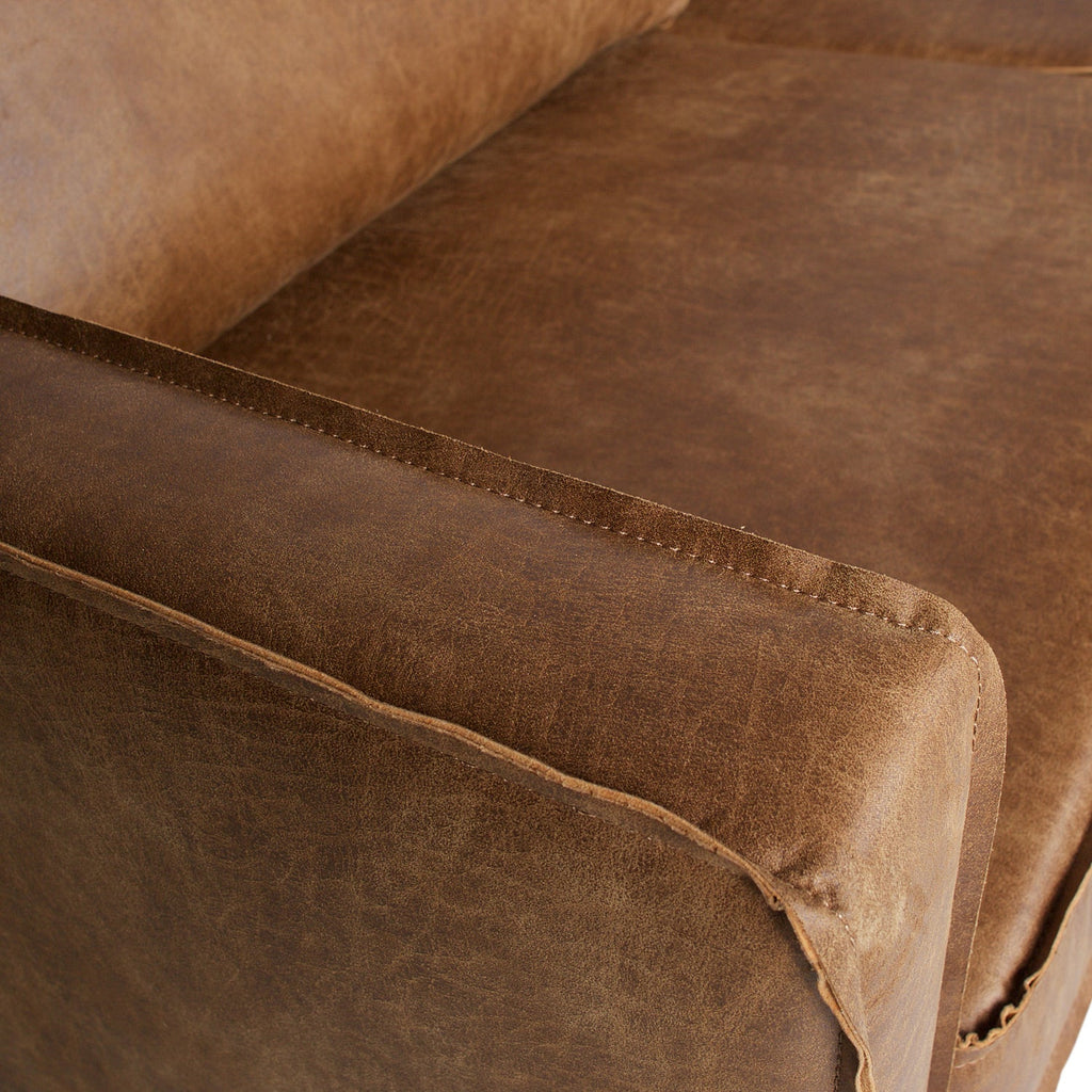 RODEO DAYBED LEFT ECO LEATHER COGNAC