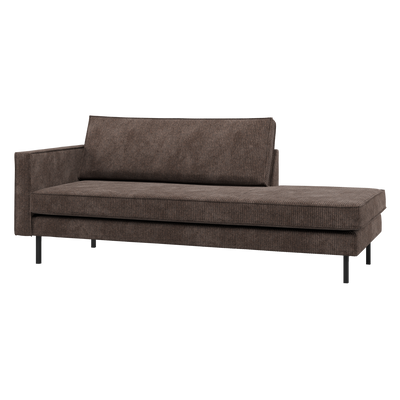 RODEO DAYBED LEFT RIB FABRIC BROWN