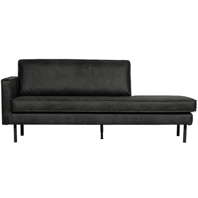 RODEO DAYBED LEFT ECO LEATHER BLACK