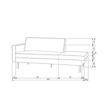 Laden Sie das Bild in den Galerie-Viewer, RODEO DAYBED LEFT VELVET PISTACHIO