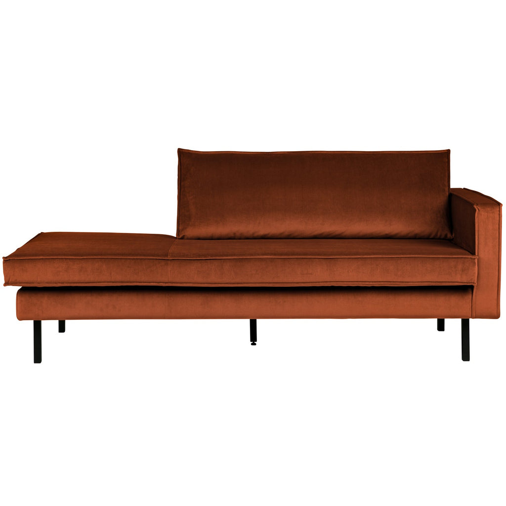 RODEO DAYBED RIGHT VELVET RUST
