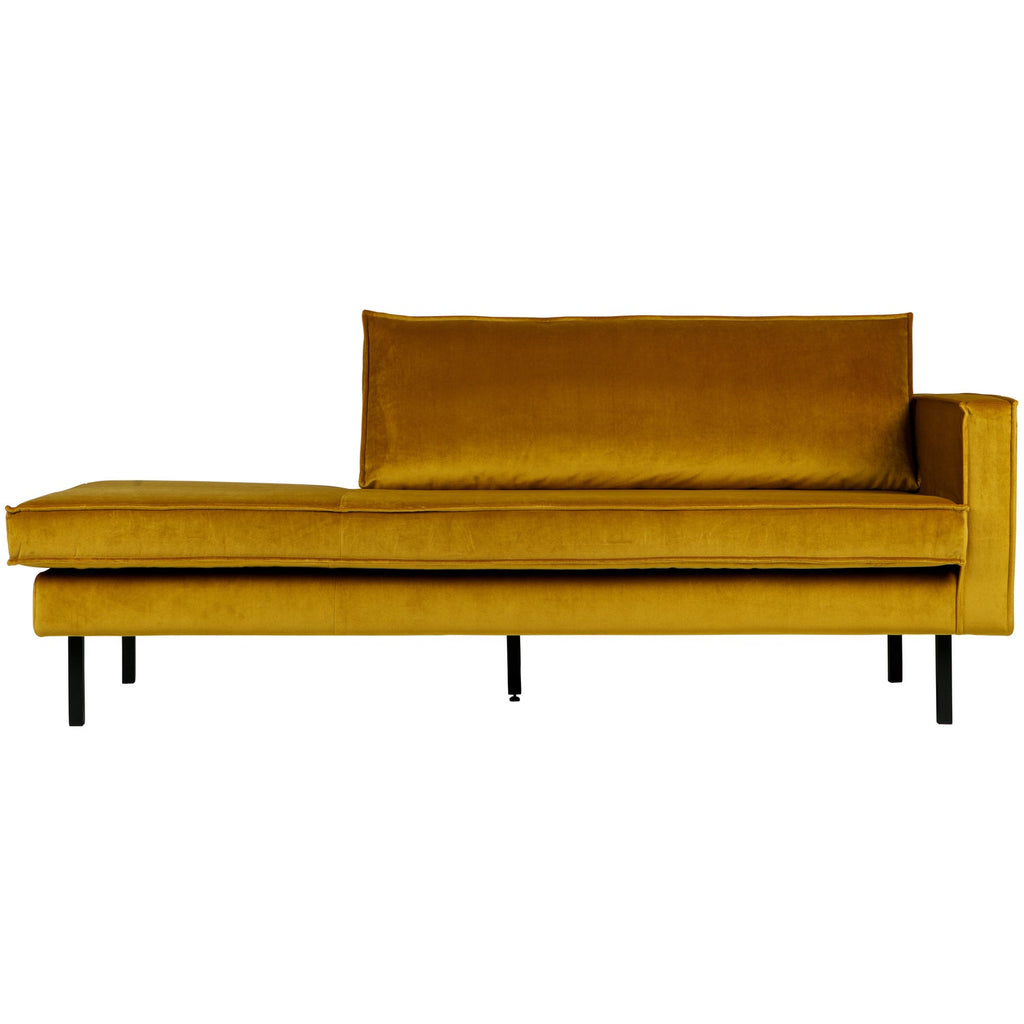 RODEO DAYBED RIGHT VELVET OCHRE YELLOW