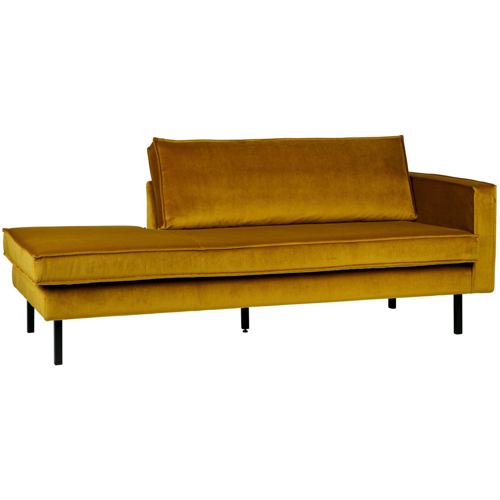 RODEO DAYBED RIGHT VELVET OCHRE YELLOW