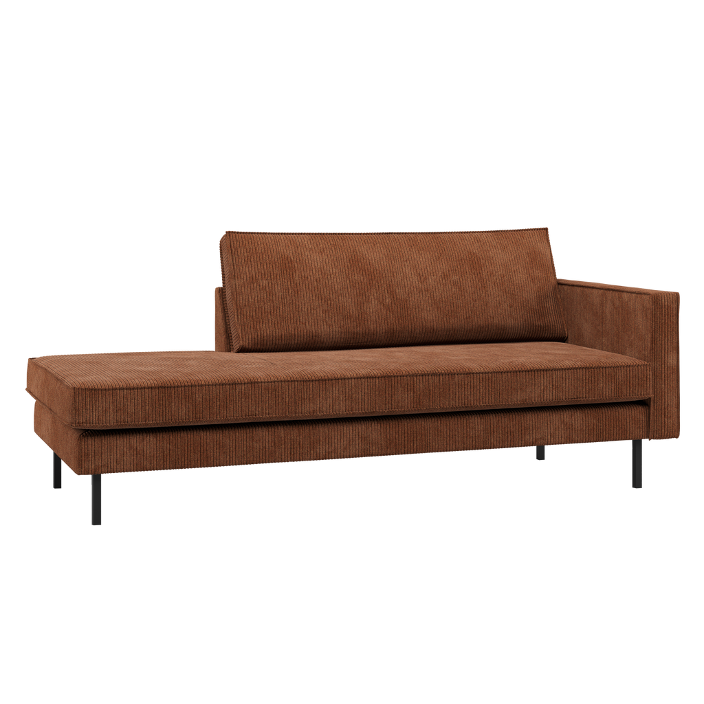 RODEO DAYBED RIGHT RIB FABRIC RUST BROWN