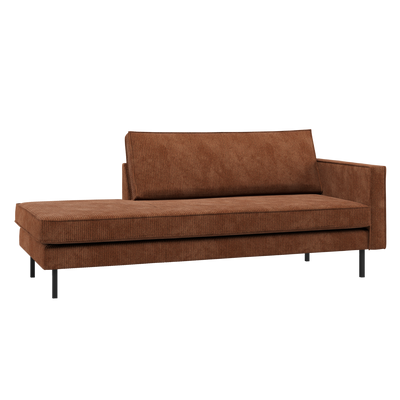 RODEO DAYBED RIGHT RIB FABRIC RUST BROWN