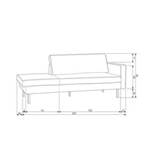 Load image into Gallery viewer, RODEO DAYBED RIGHT VELVET RUST