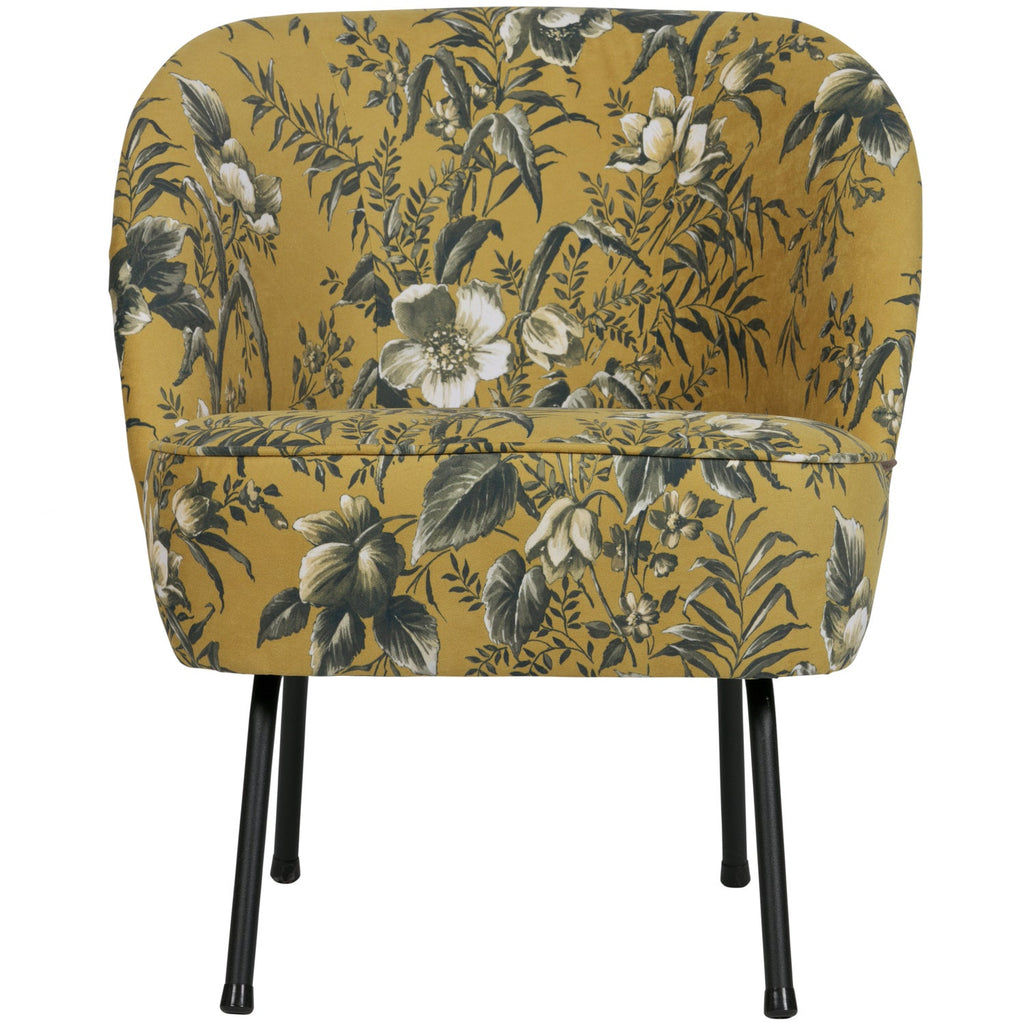 VOGUE ARMCHAIR VELVET POPPY MUSTARD YELLOW